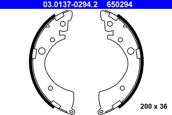 Handler.Part Brake shoe set ATE 03013702942 1