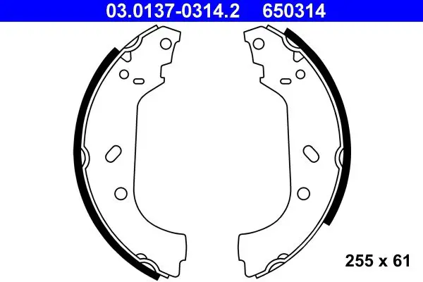 Handler.Part Brake shoe set ATE 03013703142 1