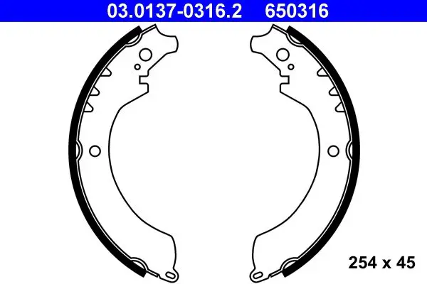 Handler.Part Brake shoe set ATE 03013703162 1