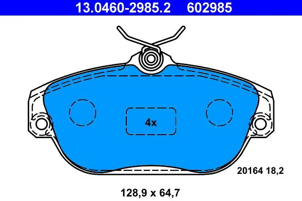 Handler.Part Brake pad set, disc brake ATE 13046029852 1