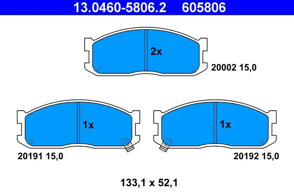 Handler.Part Brake pad set, disc brake ATE 13046058062 1