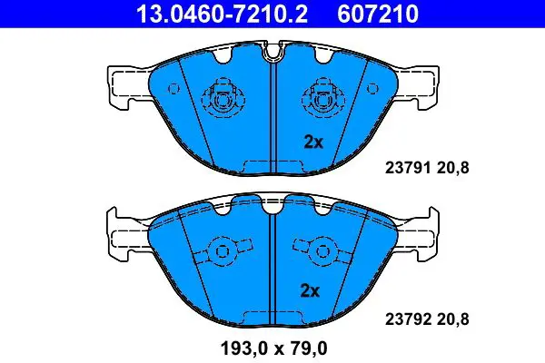 Handler.Part Brake pad set, disc brake ATE 13046072102 1