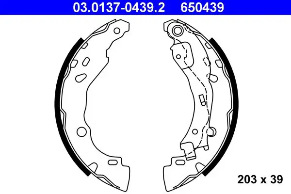 Handler.Part Brake shoe set ATE 03013704392 1