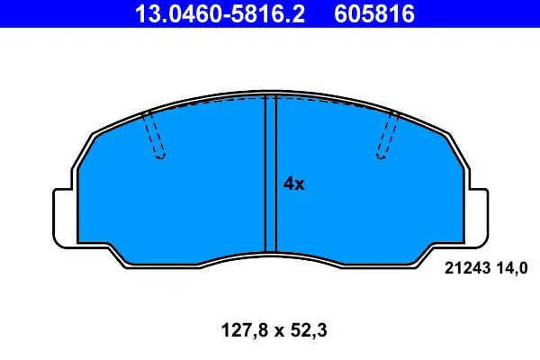 Handler.Part Brake pad set, disc brake ATE 13046058162 1