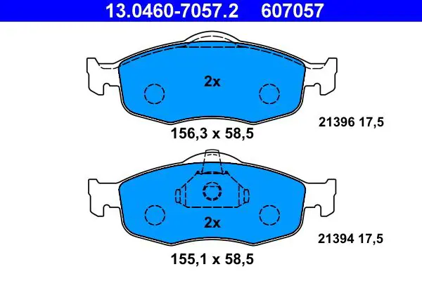 Handler.Part Brake pad set, disc brake ATE 13046070572 1