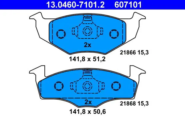 Handler.Part Brake pad set, disc brake ATE 13046071012 1