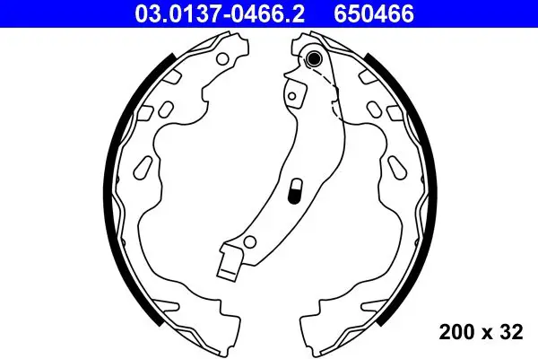 Handler.Part Brake shoe set ATE 03013704662 1