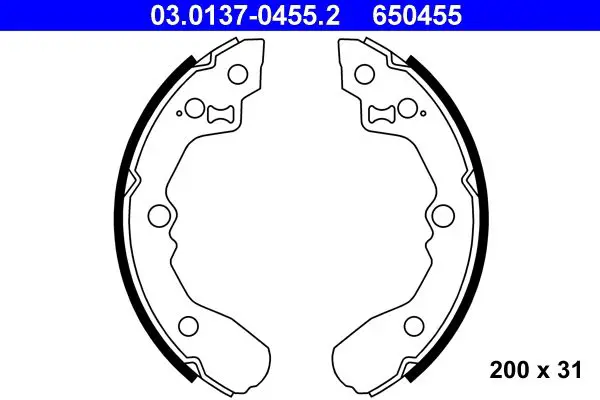 Handler.Part Brake shoe set ATE 03013704552 1