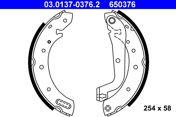 Handler.Part Brake shoe set ATE 03013703762 1