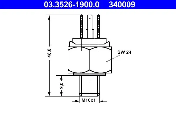 Handler.Part Brake light switch ATE 03352619000 1