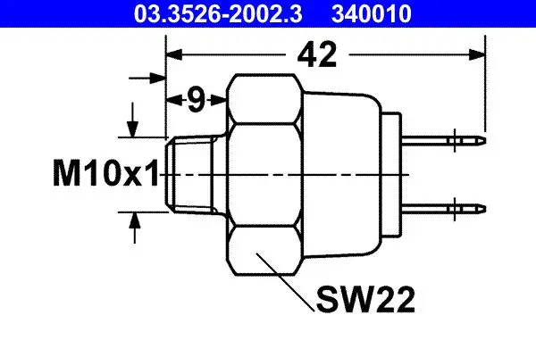 Handler.Part Brake light switch ATE 03352620023 1