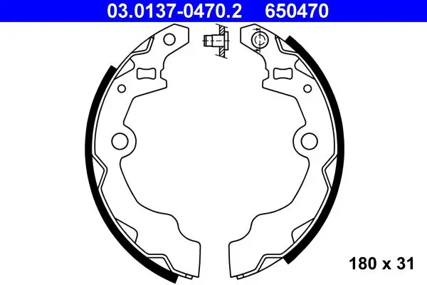 Handler.Part Brake shoe set ATE 03013704702 1