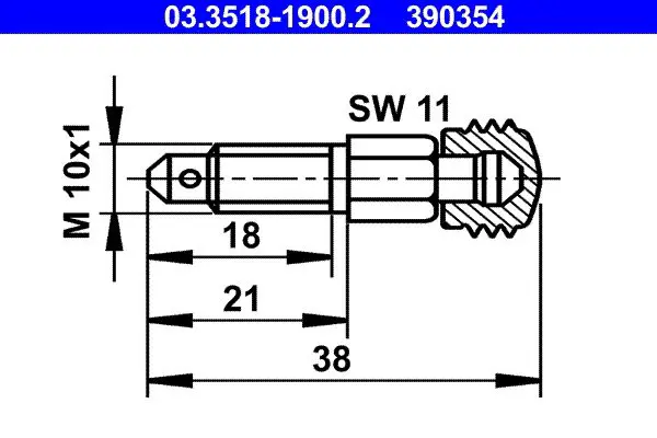 Handler.Part Breather screw / valve ATE 03351819002 1