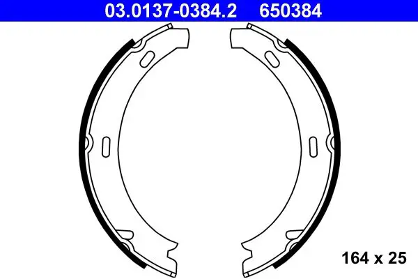 Handler.Part Brake Shoe Set, parking brake ATE 03013703842 1