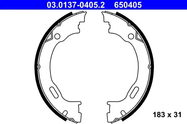 Handler.Part Brake Shoe Set, parking brake ATE 03013704052 1