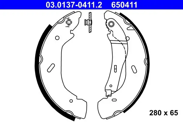 Handler.Part Brake shoe set ATE 03013704112 1