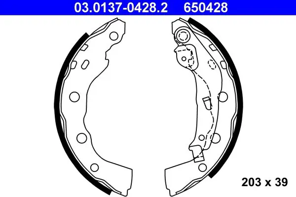 Handler.Part Brake shoe set ATE 03013704282 1