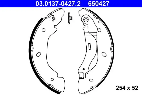 Handler.Part Brake shoe set ATE 03013704272 1