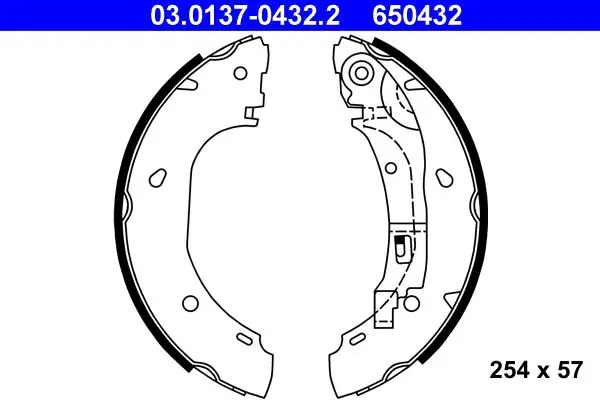 Handler.Part Brake shoe set ATE 03013704322 1