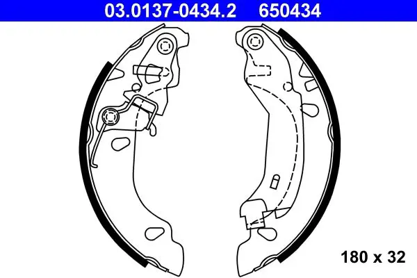 Handler.Part Brake shoe set ATE 03013704342 1