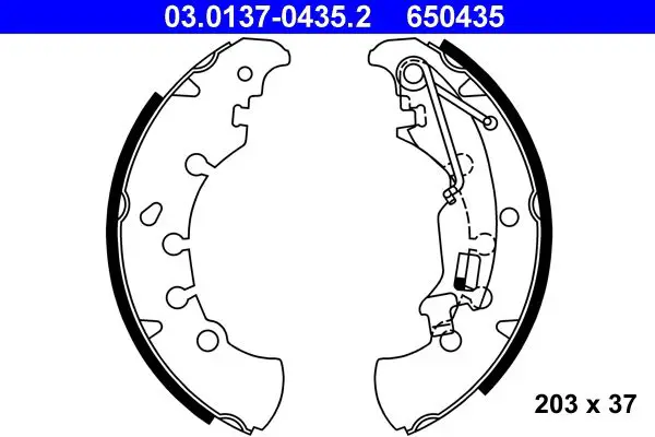 Handler.Part Brake Shoe Set ATE 03013704352 1