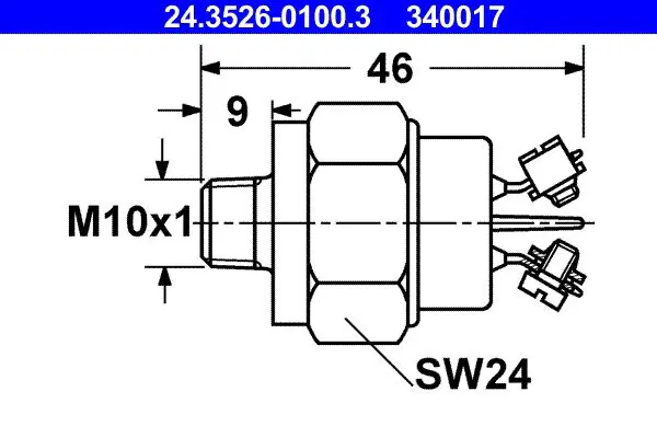 Handler.Part Brake light switch ATE 24352601003 1