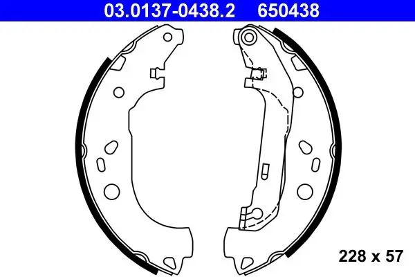 Handler.Part Brake shoe set ATE 03013704382 1