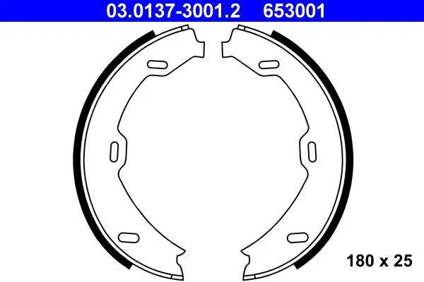 Handler.Part Brake shoe set, parking brake ATE 03013730012 1