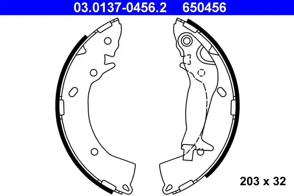 Handler.Part Brake shoe set ATE 03013704562 1