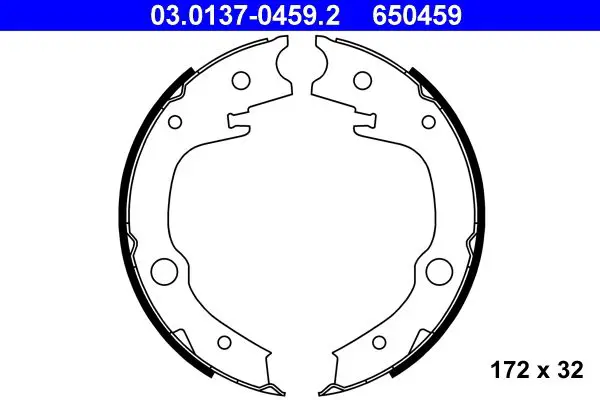 Handler.Part Brake shoe set, parking brake ATE 03013704592 1