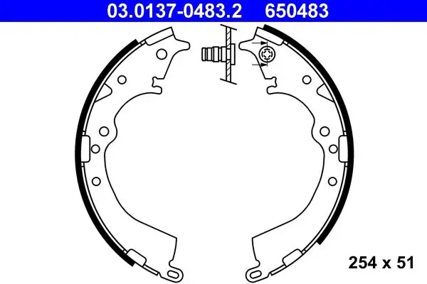 Handler.Part Brake shoe set ATE 03013704832 1