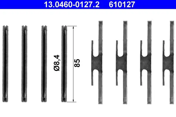 Handler.Part Accessory kit, disc brake pads ATE 13046001272 1