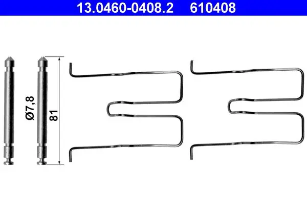 Handler.Part Accessory kit, disc brake pads ATE 13046004082 1