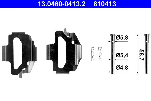 Handler.Part Accessory kit, disc brake pads ATE 13046004132 1