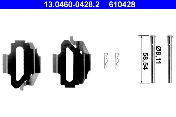 Handler.Part Accessory kit, disc brake pads ATE 13046004282 1