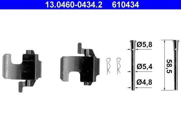 Handler.Part Accessory kit, disc brake pads ATE 13046004342 1