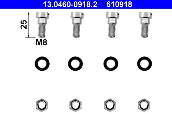 Handler.Part Accessory kit, disc brake pads ATE 13046009182 1