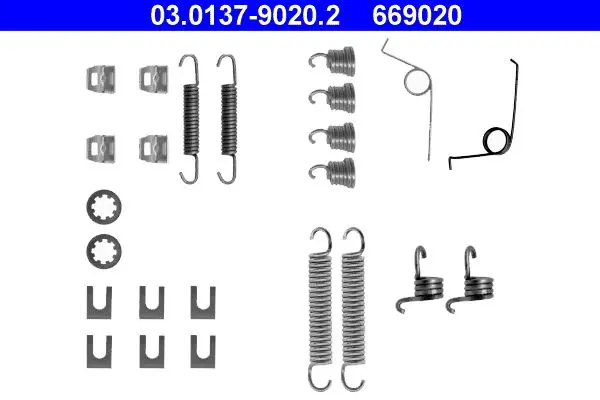 Handler.Part Accessory kit, brake shoes ATE 03013790202 1