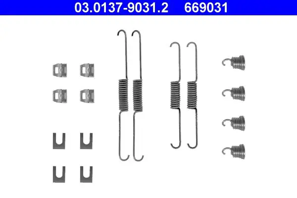 Handler.Part Accessory kit, brake shoes ATE 03013790312 1