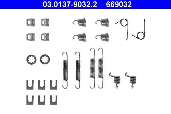 Handler.Part Accessory kit, brake shoes ATE 03013790322 1