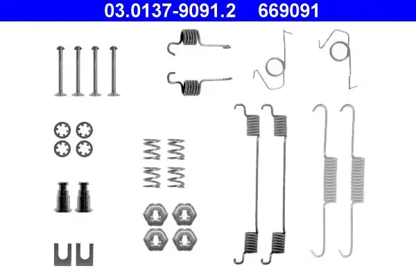 Handler.Part Accessory kit, brake shoes ATE 03013790912 1