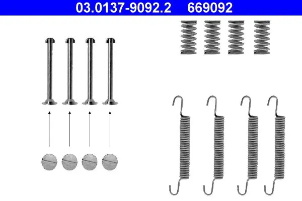 Handler.Part Accessory kit, parking brake shoes ATE 03013790922 1