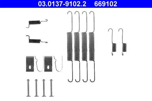 Handler.Part Accessory kit, brake shoes ATE 03013791022 1