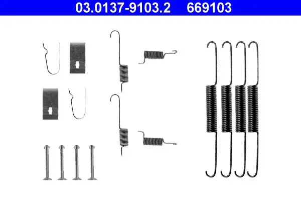 Handler.Part Accessory kit, brake shoes ATE 03013791032 1