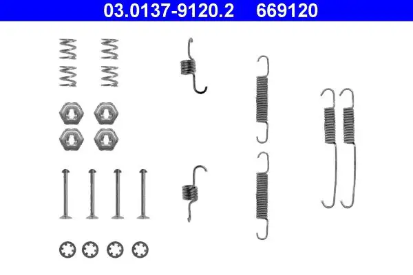 Handler.Part Accessory kit, brake shoes ATE 03013791202 1