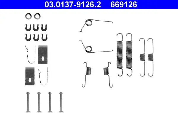 Handler.Part Accessory kit, brake shoes ATE 03013791262 1