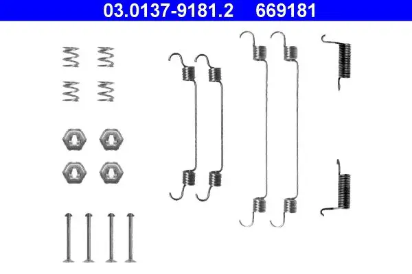 Handler.Part Accessory kit, brake shoes ATE 03013791812 1