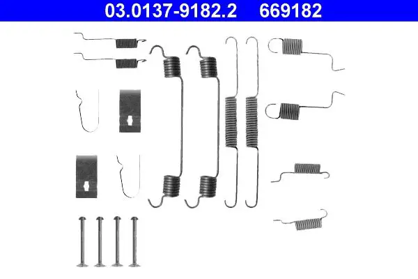 Handler.Part Accessory kit, brake shoes ATE 03013791822 1