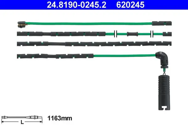 Handler.Part Warning contact, brake pad wear ATE 24819002452 1