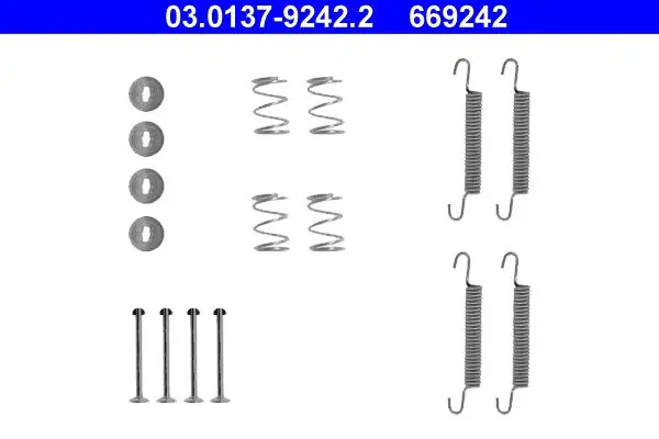 Handler.Part Accessory kit, parking brake shoes ATE 03013792422 1